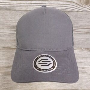 NEW! STROMTECH ONE SIZE GRAY ADJUSTABLE SNAPBACK MESH BASEBALL HAT CAP